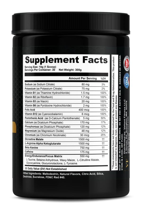 Nitric Shock Pre-Workout (Fruit Punch) 300 Grams - Image 3
