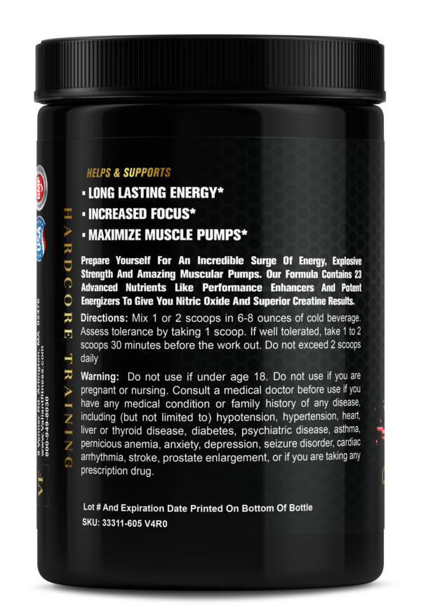Nitric Shock Pre-Workout (Fruit Punch) 300 Grams - Image 2